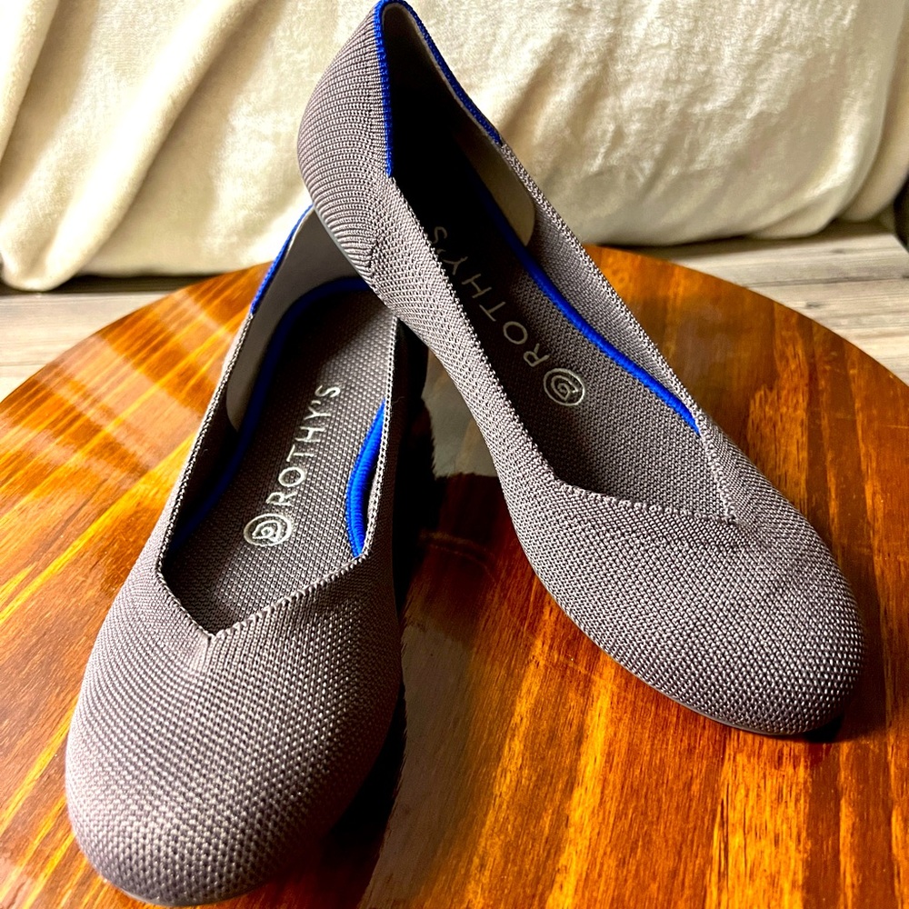 Rothy's The Flat in Mink Retired Color size 8 Round Toe Gray Color women’s shoes